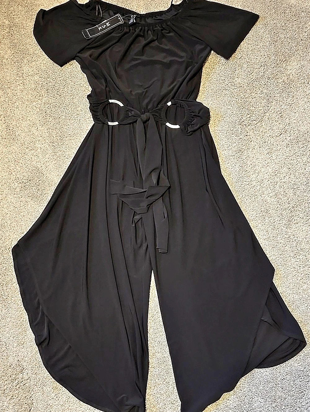 MSK  Black Wide-Leg Jumpsuit Size Medium NWT